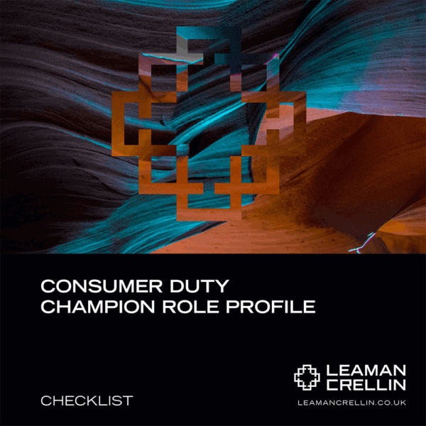 CDCRP0625 - Consumer Duty Champion Role Profile CDCRP0625 - Consumer Duty Champion Role Profile - Leaman Crellin