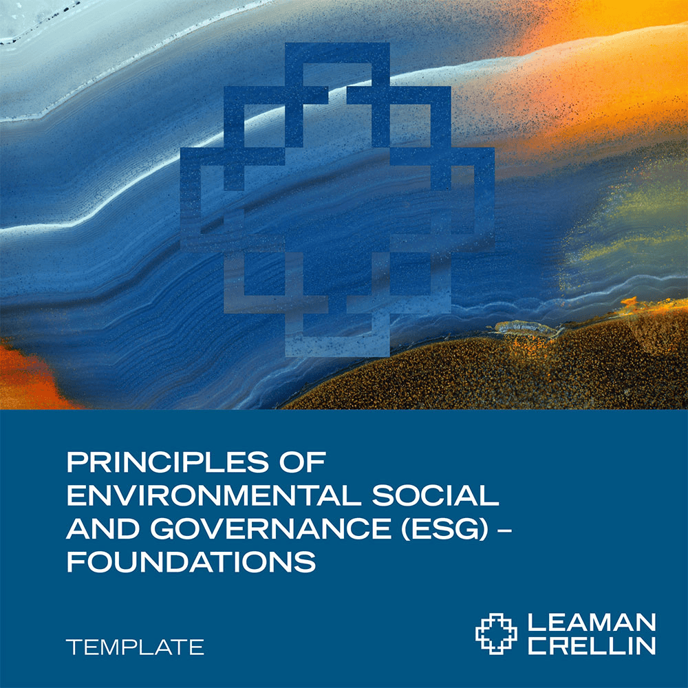 ESGESGF0823 - Principles of Environmental Social and Governance (ESG) - Foundations - Leaman Crellin