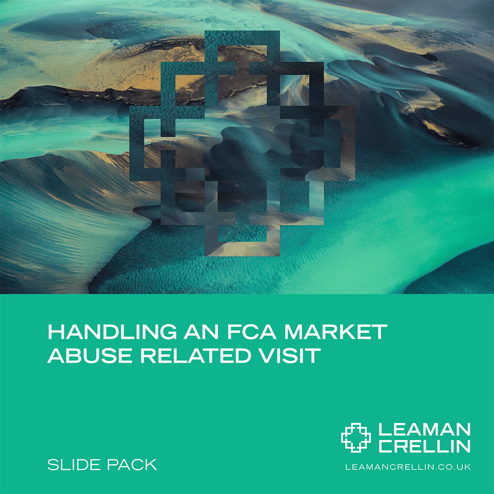 MAVT0623 - FCA Market Abuse Visit Training Pack - Leaman Crellin
