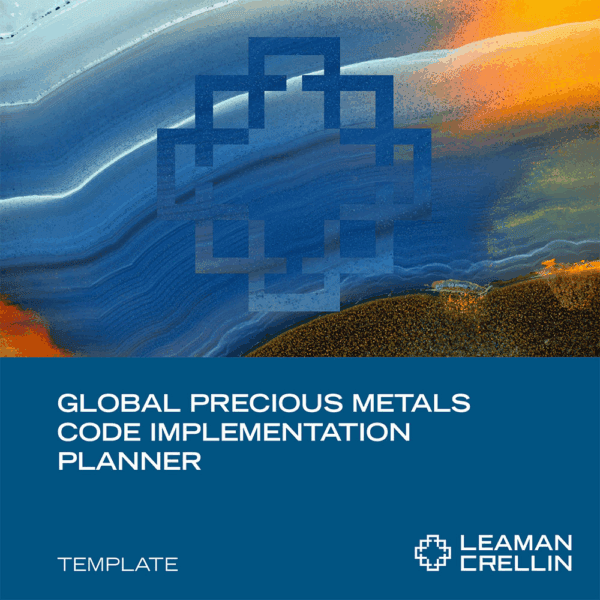 PMCIP0123 - Global Precious Metals Code Implementation Planner PMCIP0123 - Global Precious Metals Code Implementation Planner - Leaman Crellin