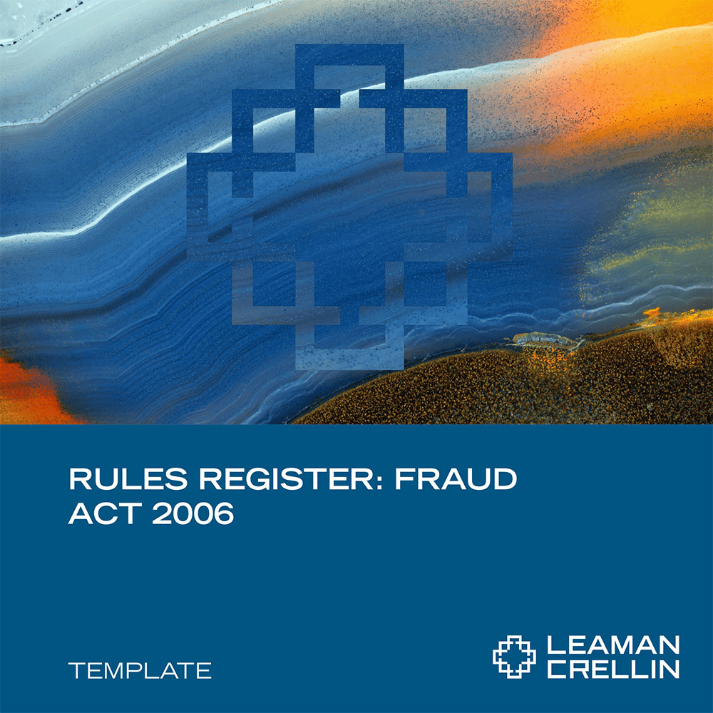 RORFD0724 - Rules Register Fraud Act 2006 - Leaman Crellin