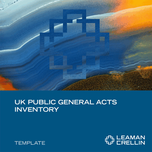 UK Public General Acts Inventory - Leaman Crellin