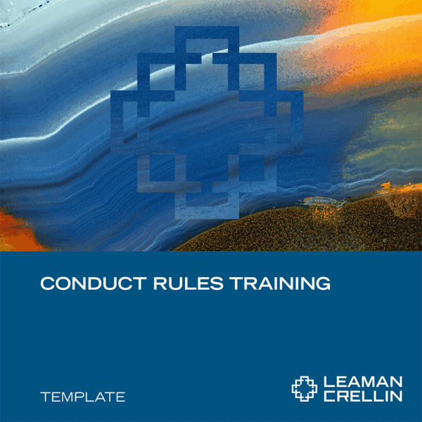 SMCRT0123-Conduct Rules Training Conduct Rules Training Slides with Trainer's Script - Leaman Crellin