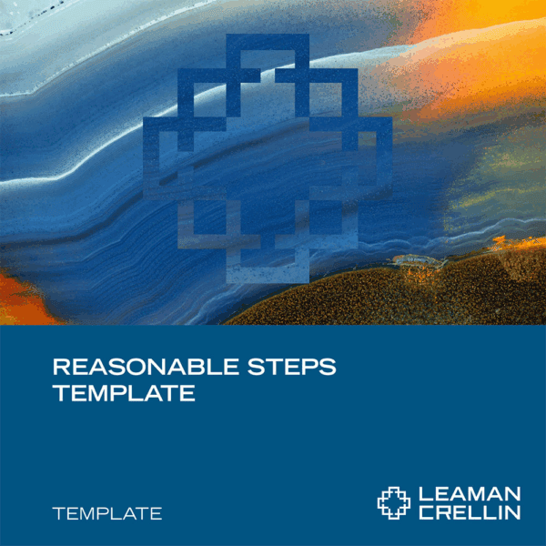 SMRSTS0823 - Reasonable Steps Template SMRSTS0823 - Reasonable Steps Template - Leaman Crellin