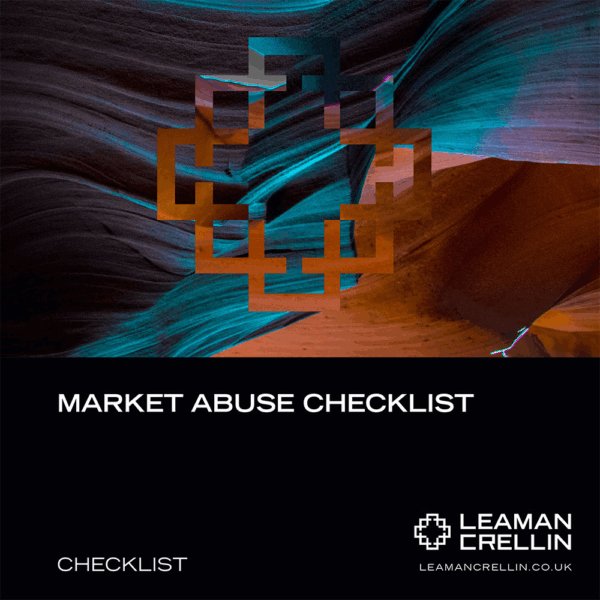Market Abuse Checklist Market Abuse Checklist