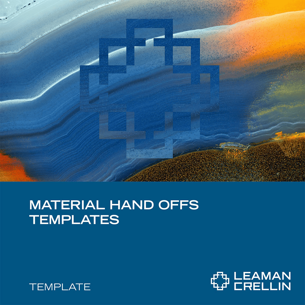 SMMHO0723 - Material Hand Offs Templates - Leaman Crellin