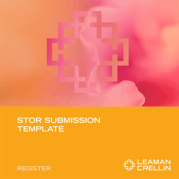 STORR0220 - STOR Submission Template STORR0220 - STOR Submission Template - Leaman Crellin
